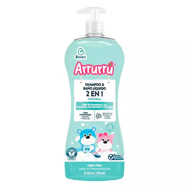 Shampoo Y Baño Liquido Arrurru 2 En 1 Original