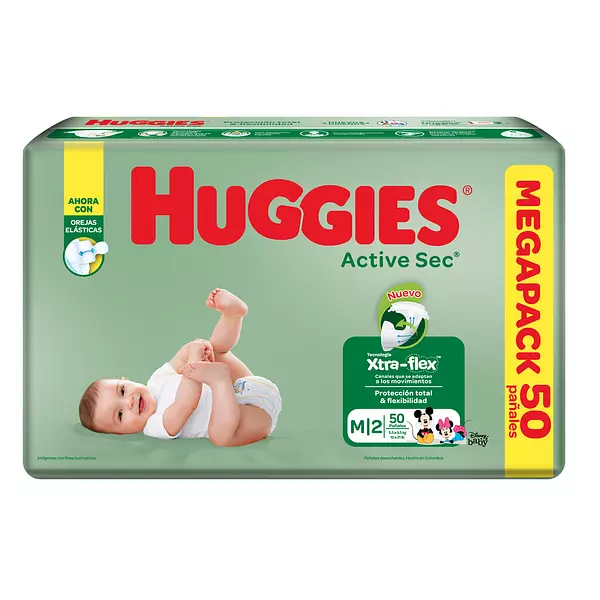 Pañal Huggies Active Sec Etapa 2