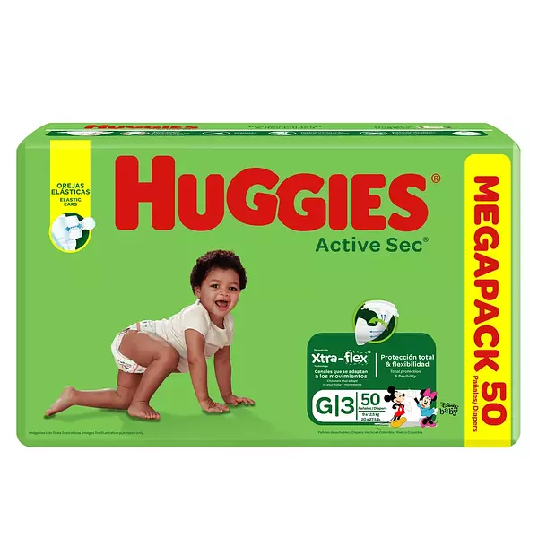 Pañal Huggies Active Sec Etapa 3