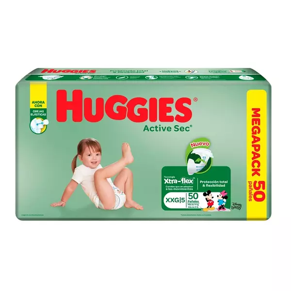 Pañal Huggies Active Sec Etapa 5