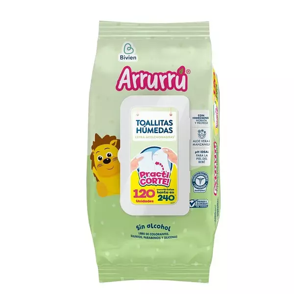 Pañitos Humedos Arrurru Aloe Vera