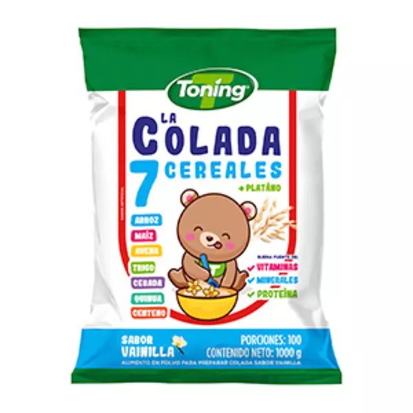 Colada Toning 7 Granos Sabor Vainilla